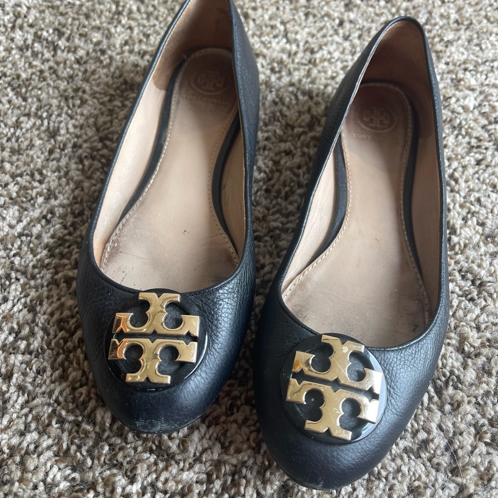 Tory Burch Black Reva Flats